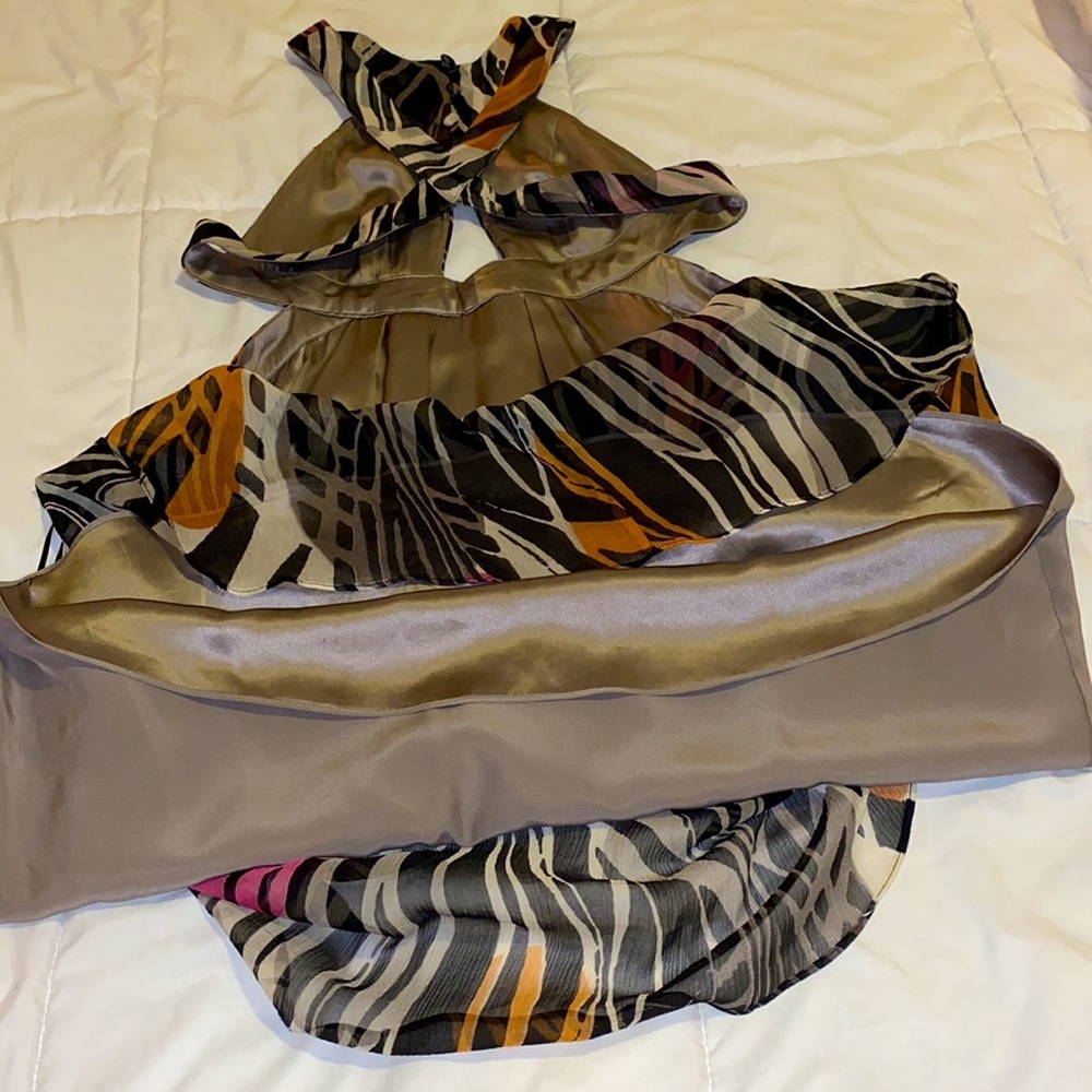 Ali Ro dress women’s 2 black gray pink orange - Picture 12 of 14